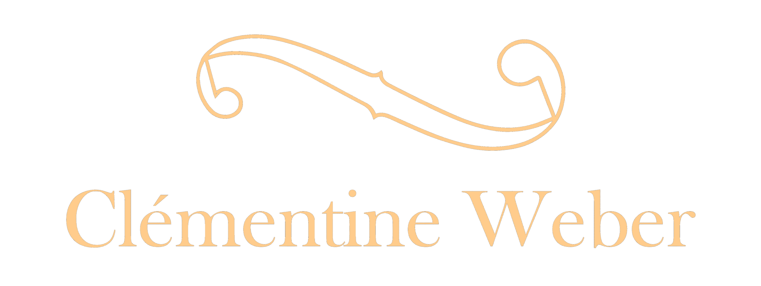 Logo de Clémentine Weber version doré clair