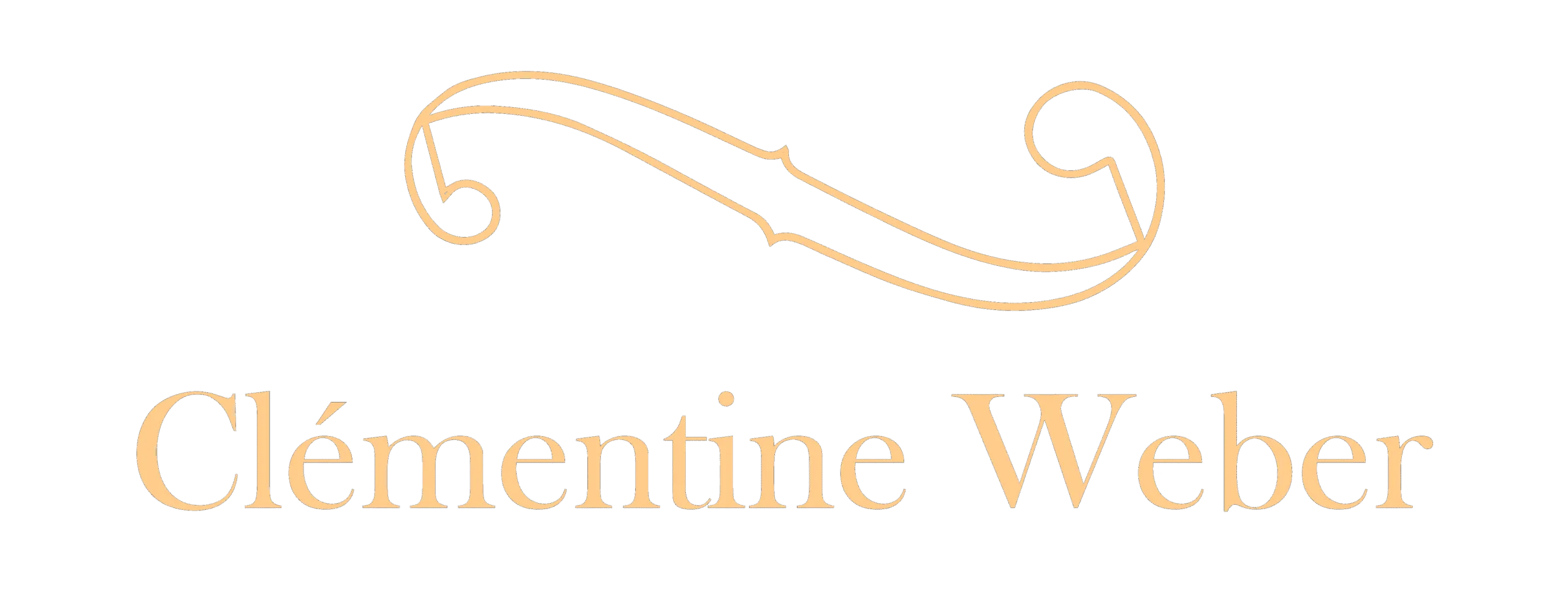Logo de Clémentine Weber version doré clair